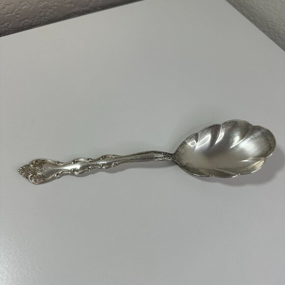 Vintage INTERLUDE International SilverPlate Fork/Scalloped Spoon Serving Set - Picture 3 of 16